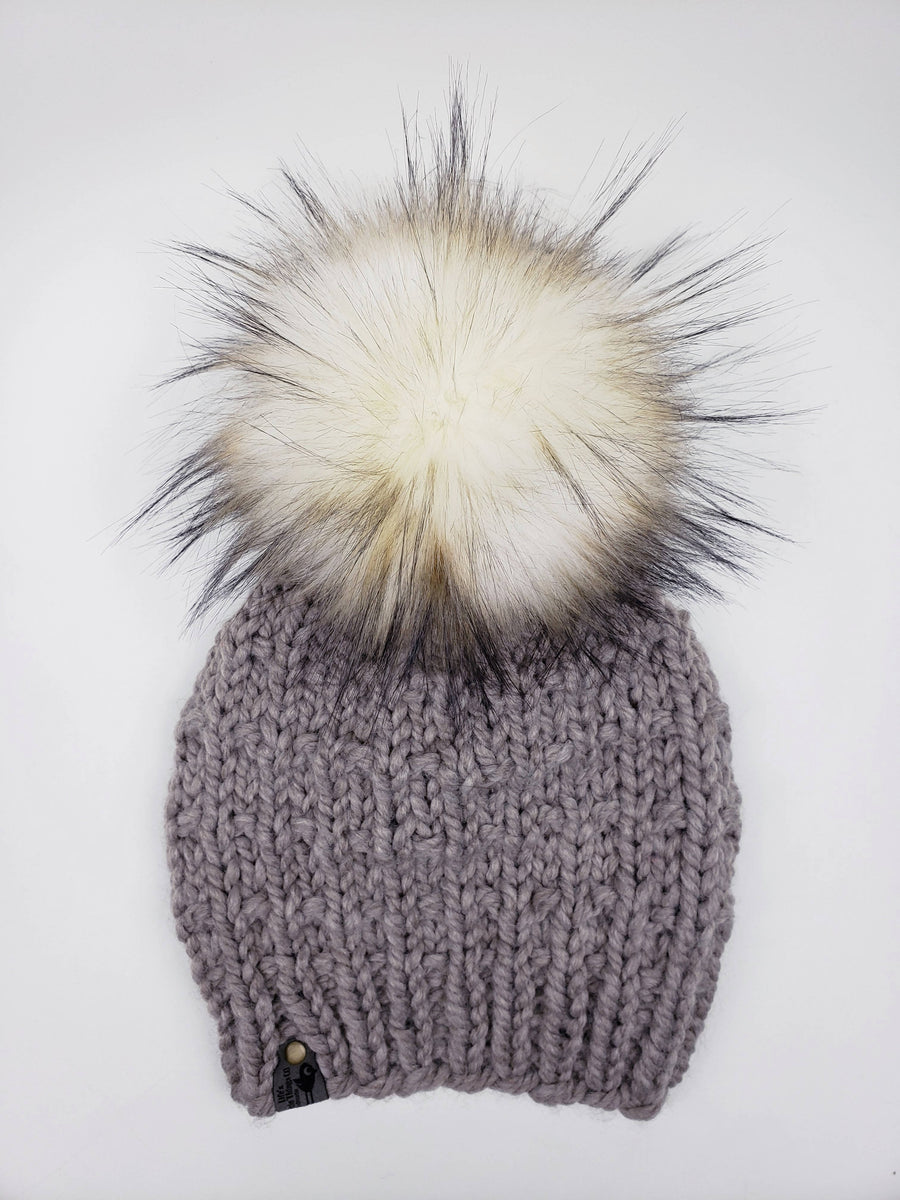 THE SOPHIE BEANIE | Adult Beanie 2024 | Luxury Knit Beanie | Beanie with Faux Fur Pom | Knit Beanie