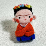 Handcrafted Wool Felt Artist Brooches[Frida Kahlo]