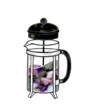 Cosmic French Press Coffee Art Print