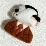 Felt Painter Series Brooch [Man in a Bowler Hat]