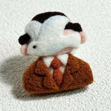 Felt Painter Series Brooch [Man in a Bowler Hat]