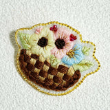 Picnic Basket of Blooms – Handcrafted Brooch