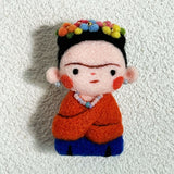 Handcrafted Wool Felt Artist Brooches[Frida Kahlo]