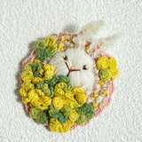 Bunny in Bloom – Handcrafted Brooch