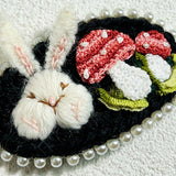 Enchanted Bunny & Mushroom Hair Clip