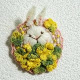 Bunny in Bloom – Handcrafted Brooch