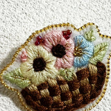 Picnic Basket of Blooms – Handcrafted Brooch