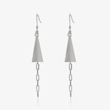 Edgy Triangle Long Earrings