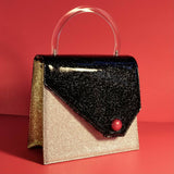 NEW!! Black Licorice Asymmetrical Sparkling Mini Bag