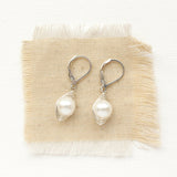 Perfect Pearl Bright Silver Earrings