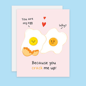 Egg Pun Love Card, Punny Anniversary Card