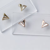 Triangle Mother of Pearl Stud Earrings