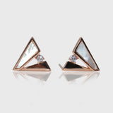 Triangle Mother of Pearl Stud Earrings