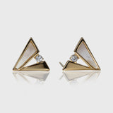 Triangle Mother of Pearl Stud Earrings
