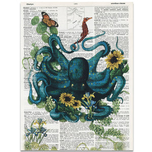 Octopus' Garden Dictionary Print