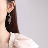 Crescent Moon Dreamcatcher Earrings
