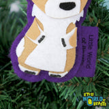 Newton the Corgi Ornament