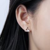 Triangle Mother of Pearl Stud Earrings