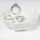 Princess White Fire Opal Ring