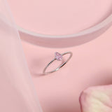 Pink Teardrop Stone Ring