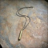 Single Bullet Necklace - Brass 7mm