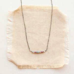 Ruby & Sapphire Scoop Necklace