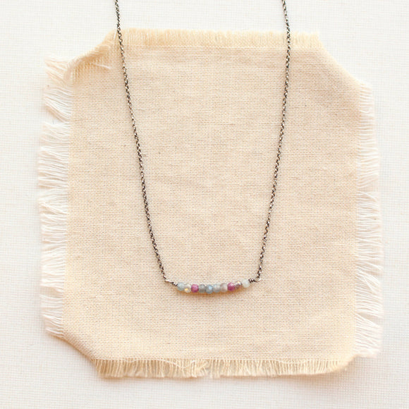 Ruby & Sapphire Scoop Necklace