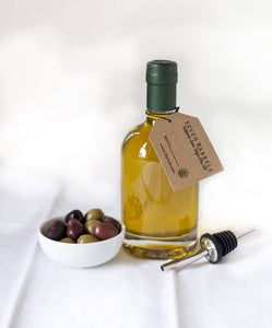 Bottle of Plain Non-Infused Premium EVO Olive Oil 12.7oz.