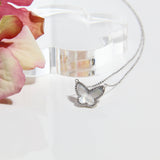 Mother of Pearl Butterfly Choker Necklace