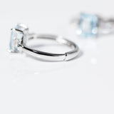 Blue Topaz Baguette Cut Ring