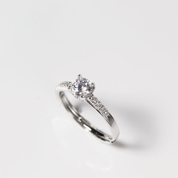 Round 0.5 Carat Pave Setting Ring