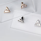 Triangle Mother of Pearl Stud Earrings