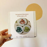 Variegated Monstera- DIY Hand Embroidery Kit.