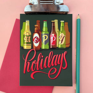 Hoppy Holidays (available as single cards, or packs of 6 & 12)