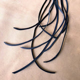 Leather Tassel Key Ring - Charcoal &amp; Black