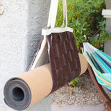 Yoga Mat Carrier Tote made from Vegan Leather - Brown