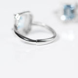 Blue Topaz Emerald Cut Ring