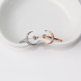 Crescent Moon & Star Ring