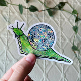 Holographic Disco Snail Sticker