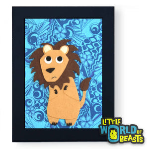 Oscar the Lion Framed