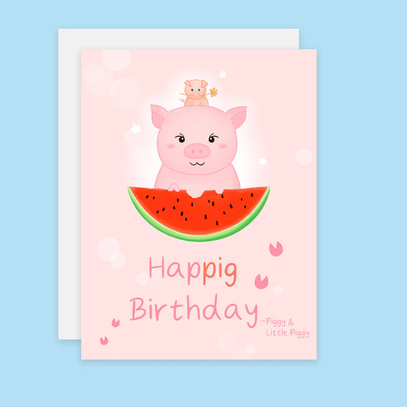 Happig Birthday, Pig Birthday Card