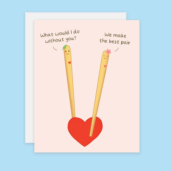 Chopsticks Love Card