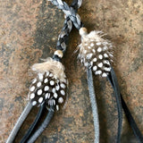 Leather Wrap Accessory - Charcoal & Black