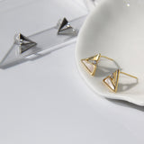 Triangle Mother of Pearl Stud Earrings