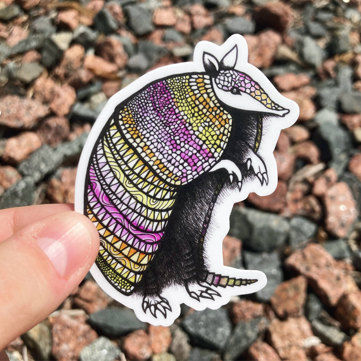 Armadillo Sticker – Local Undercover by Jackalope Arts