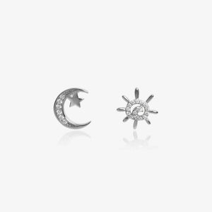 Moon Star Sun Mismatched Earrings