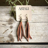 Mini Tassel Earrings - Rust