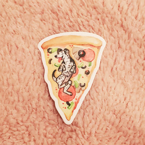 Pizza Dog Vinyl Sticker