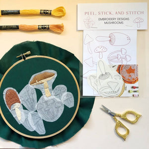 DIY Embroidery Mushroom Patterns