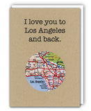 I Love You Los Angeles Mini Map Card